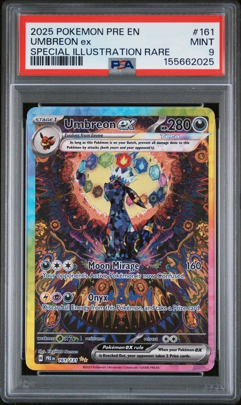 Umbreon Special Illustration Rare 161/131 – Pokémon Prismatic Evolutions PSA 9