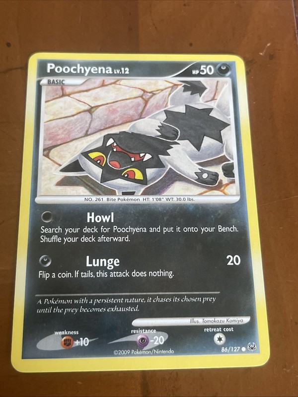 Poochyena 86/127 Common Platinum Pokemon Moderately Played
