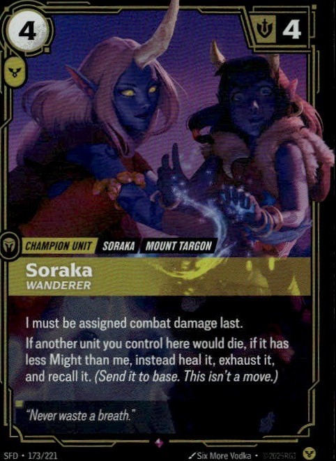 Soraka – Wanderer Rare SFD Spiritforged 173/221