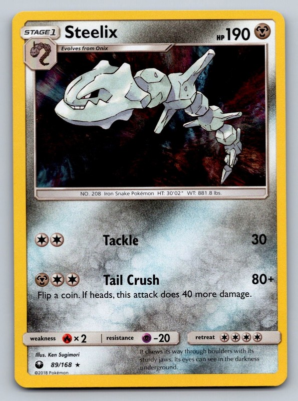 Pokemon Steelix Holo Rare SM – Celestial Storm 89/168 NM