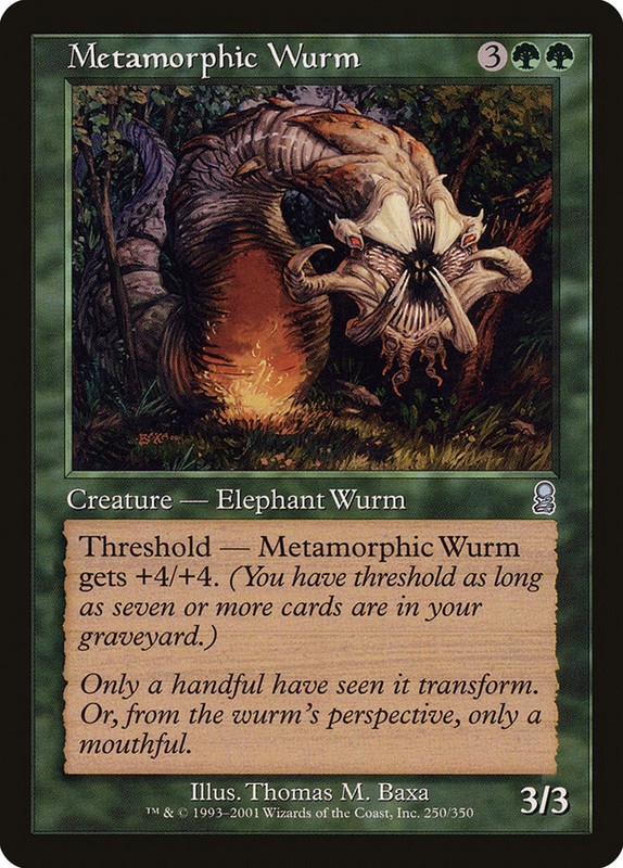 MTG Magic the Gathering Metamorphic Wurm (250/352) Odyssey LP