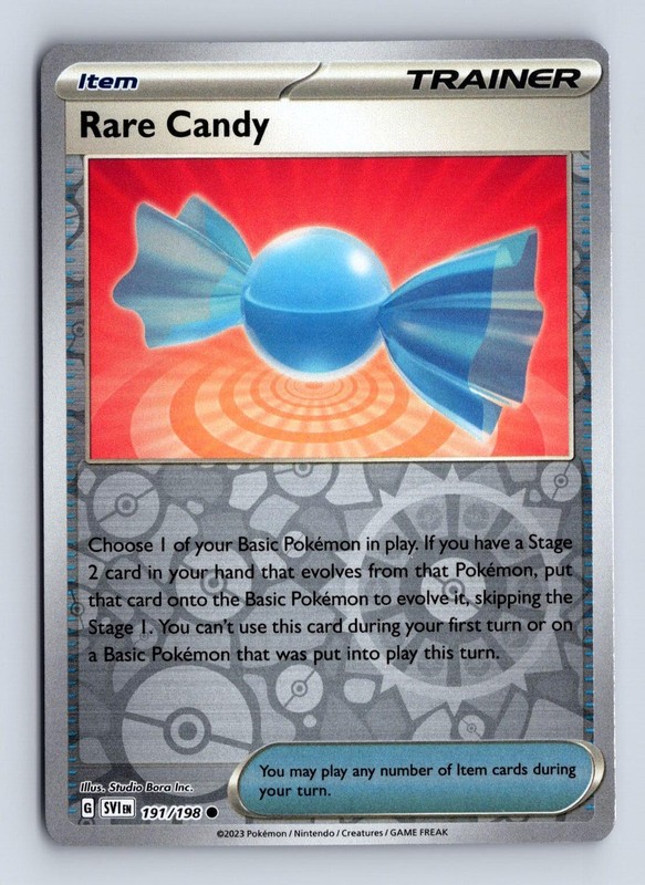 Rare Candy 191/198 C Scarlet & Violet Pokemon Reverse Holo NM/M
