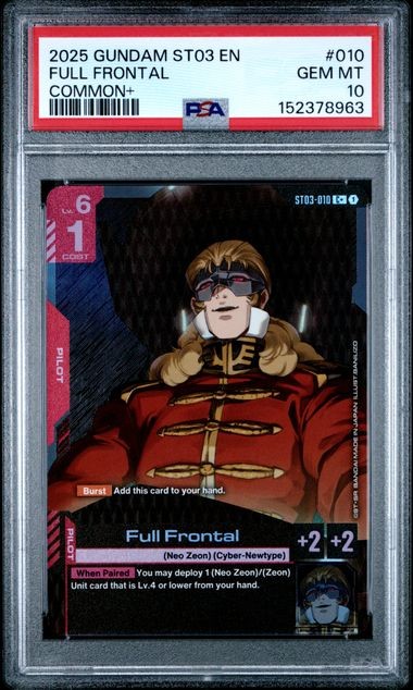Full Frontal (C+) Starter Deck 03 Zeon’s Rush ST03-010 Gem Holo Gundam PSA 10