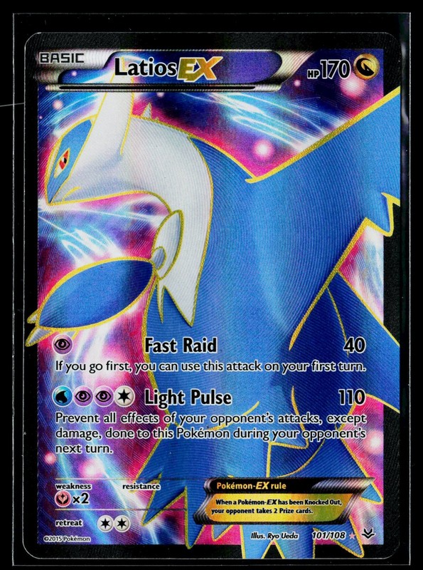 2015 Pokemon XY Roaring Skies #101 Full Art Latios ex DMG