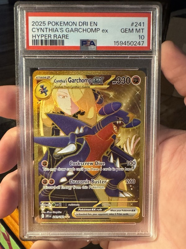 2025 POKEMON DRI EN-DESTINED RIVALS HYPER RARE #241 CYNTHIA’S GARCHOMP EX PSA 10 gallery