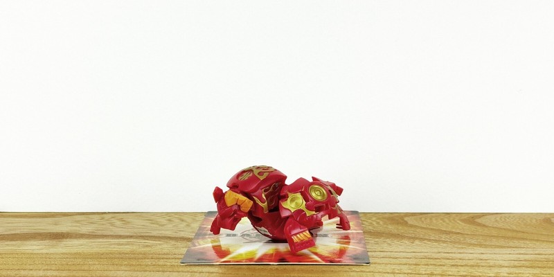 BAKUGAN "Sample" Aquos (Red/Gold) SABATOR 770G Spin Master/Sega Toys Rare HTF gallery