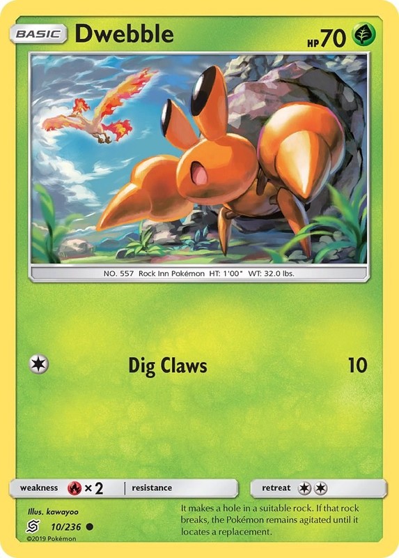 Dwebble (10/236) Common NM SM11 SM – Unified Minds Pokemon TCG