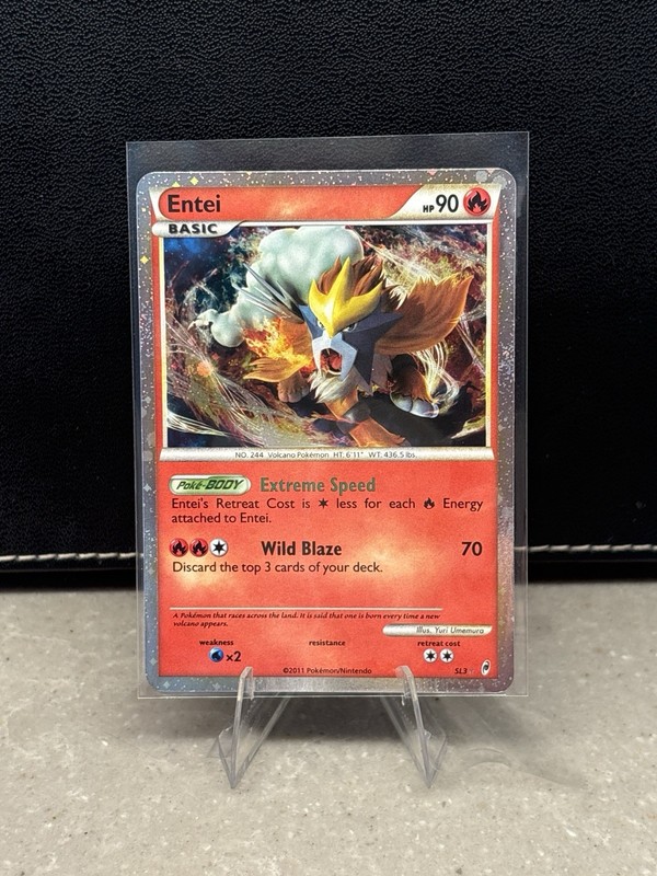 Pokemon TCG English Card Call of Legends Shining Entei SL3 Secret Holo Rare Lp