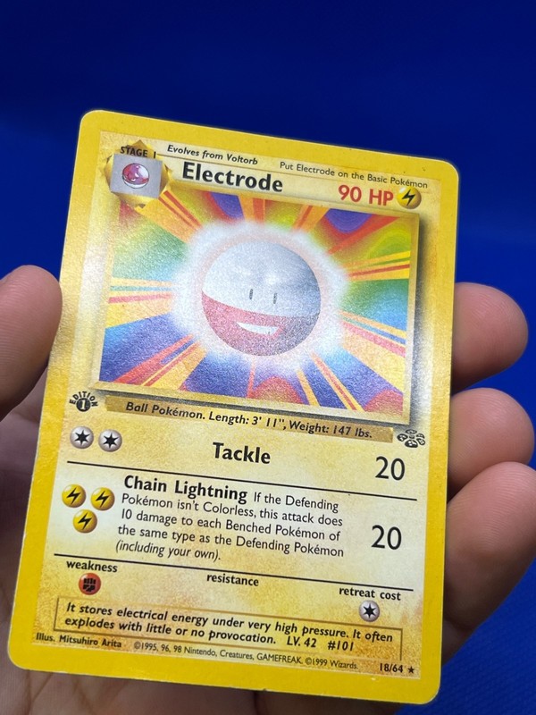 1999 Pokemon Jungle Base Set 1st Edition Electrode 18/64 MISPRINT ERROR MP gallery