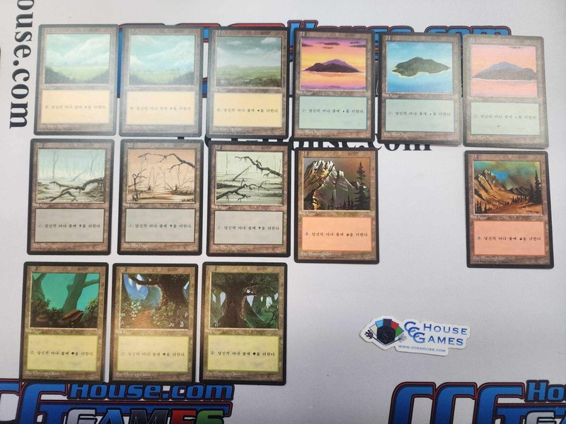 MTG Korean FBB Beta Revised Plains Island Swamp Mountain Forest A B C *CCGHouse*