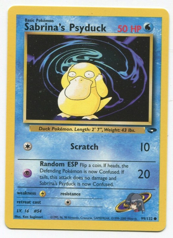 POKEMON GYM CHALLENGE SABRINA’S PSYDUCK 99/132 NM-M