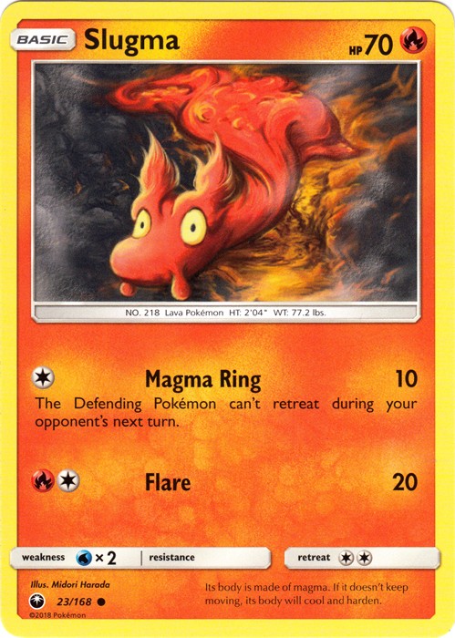 Slugma – 23/168 – Common – Damaged