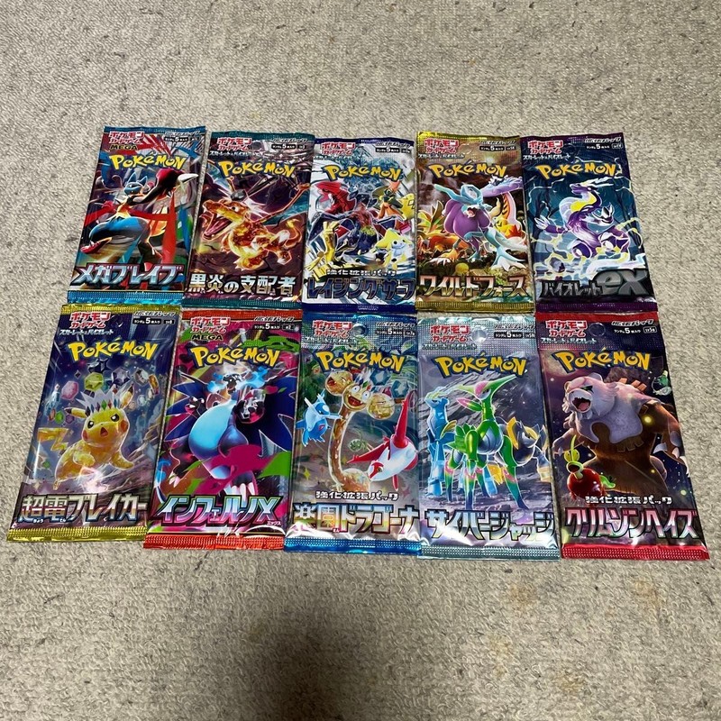 Pokemon Card Game Unopened Pack 10 Variety Set Charizard Discontinued