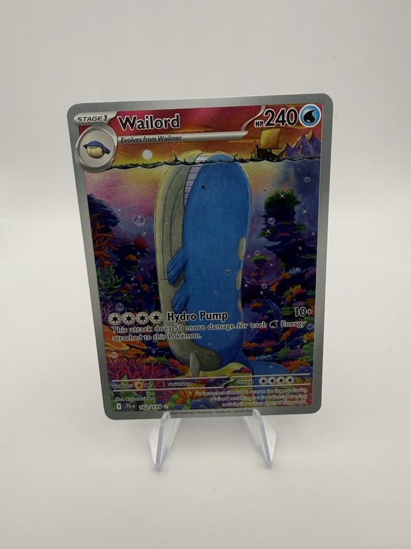 Pokémon TCG Wailord 162/159 SV06: Twilight Masquerade Rare 240HP Hydro Pump