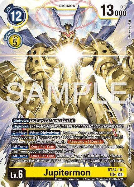 Jupitermon Foil – BT24-101 – NM – Digimon TCG
