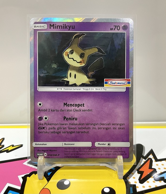 Mimikyu Pokemon TCG Indonesia Sun & Moon Indomaret Stamped Promo Card -US Seller