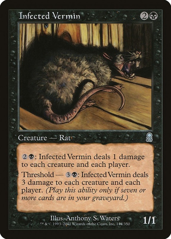 MTG Magic the Gathering Infected Vermin (144/352) Odyssey LP