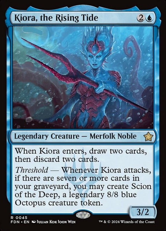 1x Kiora, the Rising Tide – Foil MTG – Foundations – NM-Mint