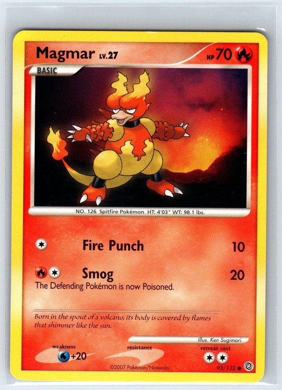 Magmar 93/132 Common Secret Wonders Pokemon Lightly Played