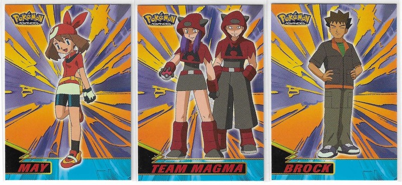 2003 Topps Advanced Pokémon 3 Trainer Cards May #7 Team Magma #6 Brock #4 NM