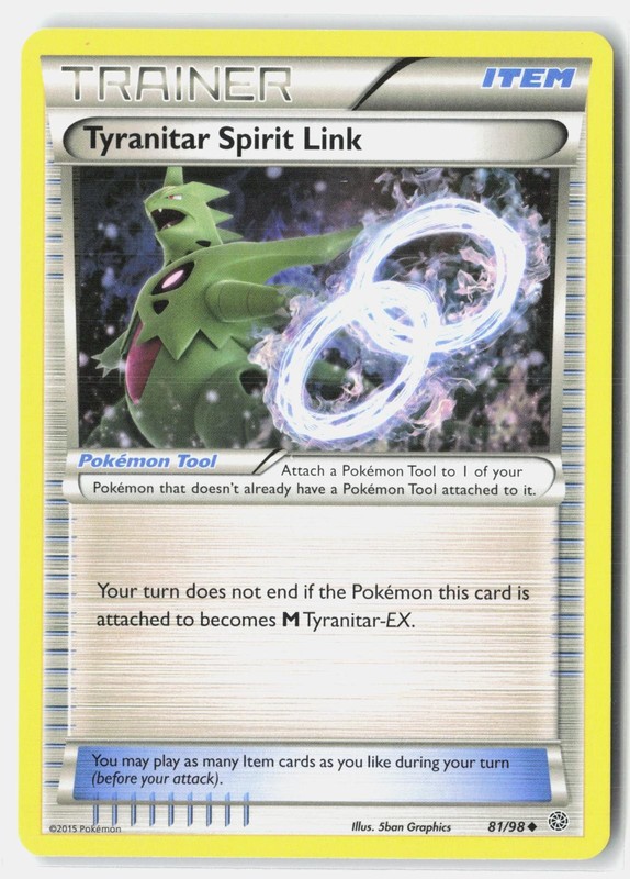 Tyranitar Spirit Link 81/98 Uncommon Ancient Origins Pokemon LP 5ban Graphics