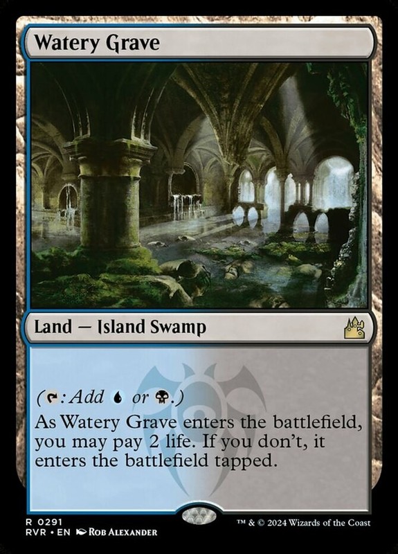 [1x] Watery Grave – Foil Near Mint, English Ravnica Remastered MTG Magic