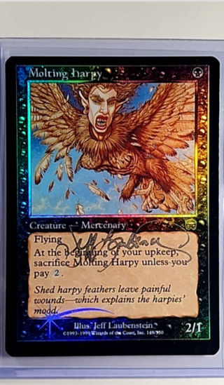 MTG Magic The Gathering MMQ Masques Artist Signed Autograph Foil Molting Harpy
