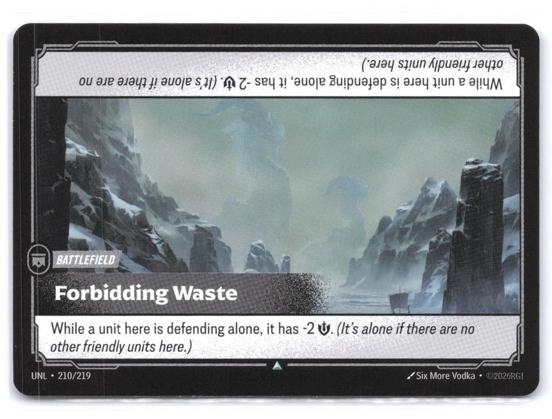 Forbidding Waste 210/219 NM Unleashed Riftbound TCG