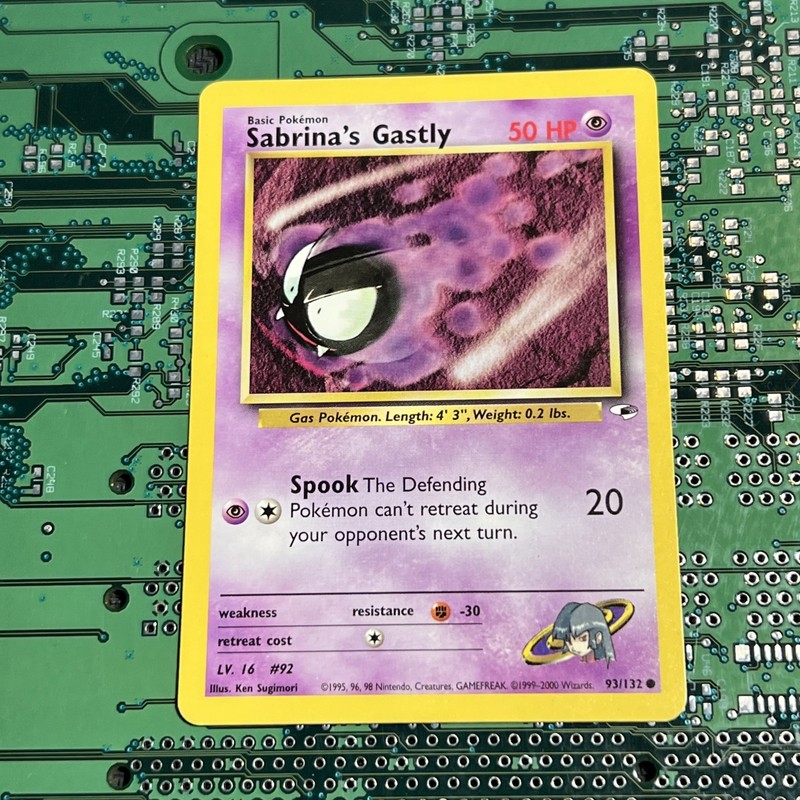 Sabrina’s Gastly 93/132 Gym Heroes Common Pokemon Card