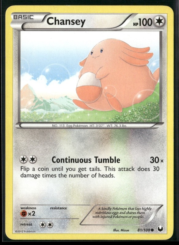 Chansey (81) Common Dark Explorers 81/108 NM