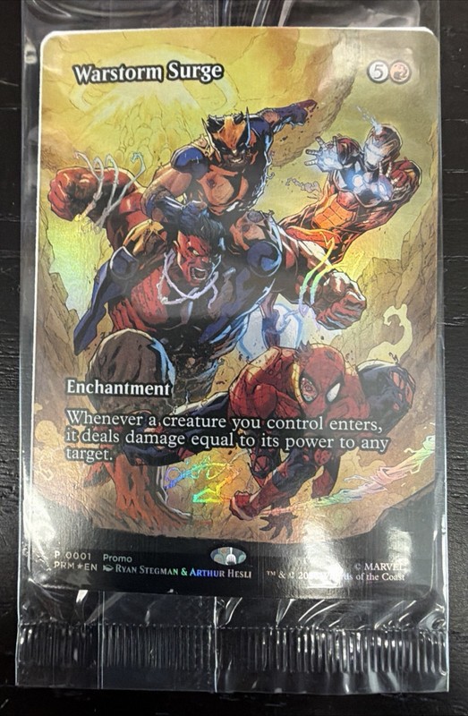 MTG Warstorm Surge Marvel Foil Promo Packaged Avengers Armageddon P001