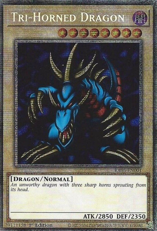 Yugioh! Tri-Horned Dragon – RA05-EN001 – Starlight Rare – 1st Edition Near Mint,