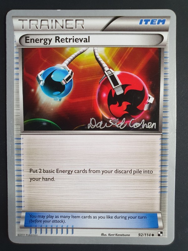 Energy Retrieval 92/114 Trainer – David Cohen World Championship Deck – LP
