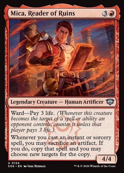 MICA, READER OF RUINS x4 mtg NM-M Secrets of Strixhaven 4 Unc