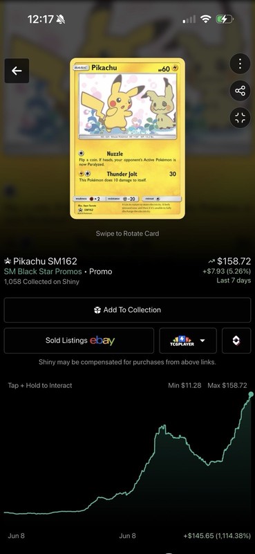 Pikachu SM162 Holo Black Star Promo Team Up Promo Pokemon TCG gallery