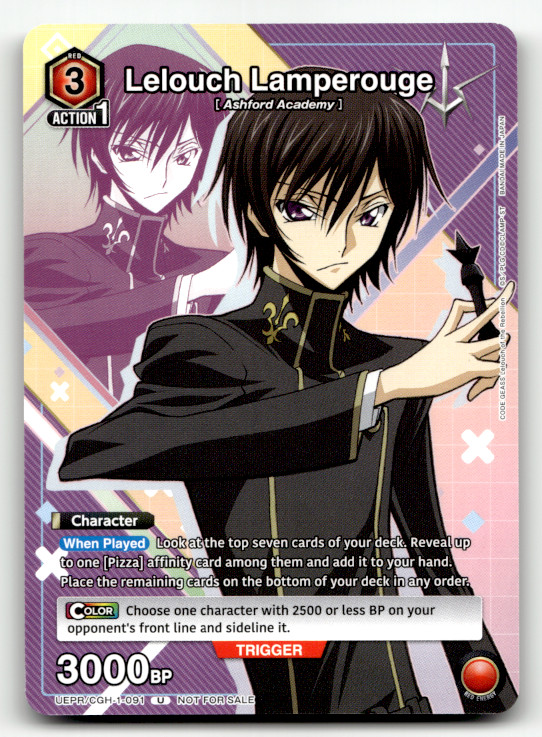Union Arena – Lelouch Lamperouge 091 Tournament Promo – Code Geass Anime
