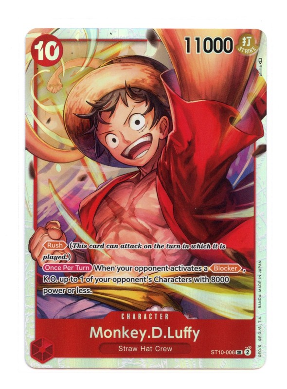 Monkey.D.Luffy ST10-006 SR Foil One Piece Ultra Deck: The Three Captains LP
