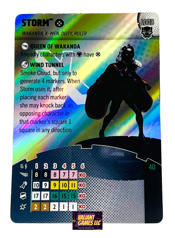 Marvel Heroclix Storm #L003 Legacy Card Black Panther Set