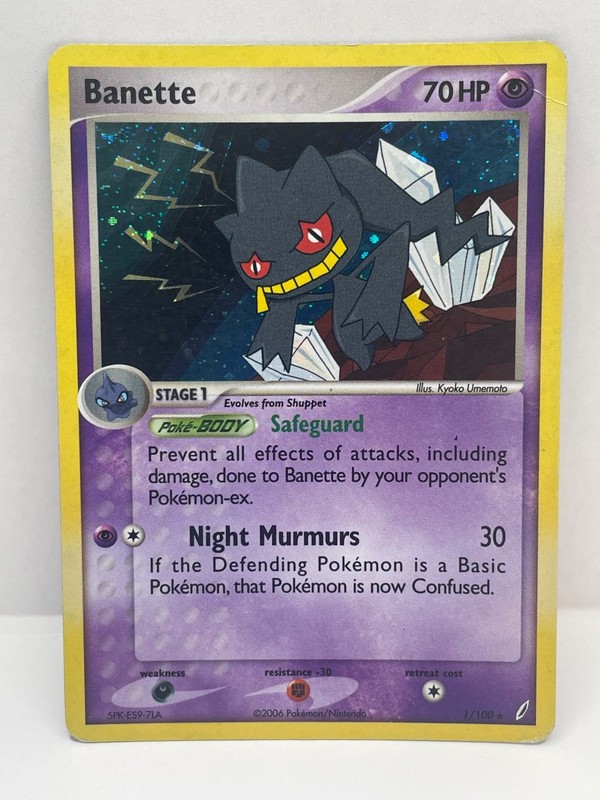 Pokemon TCG Banette EX Crystal Guardians 1/100 Heavily Played