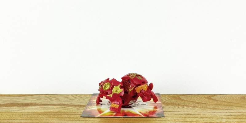 BAKUGAN "Sample" Aquos (Red/Gold) SABATOR 770G Spin Master/Sega Toys Rare HTF gallery