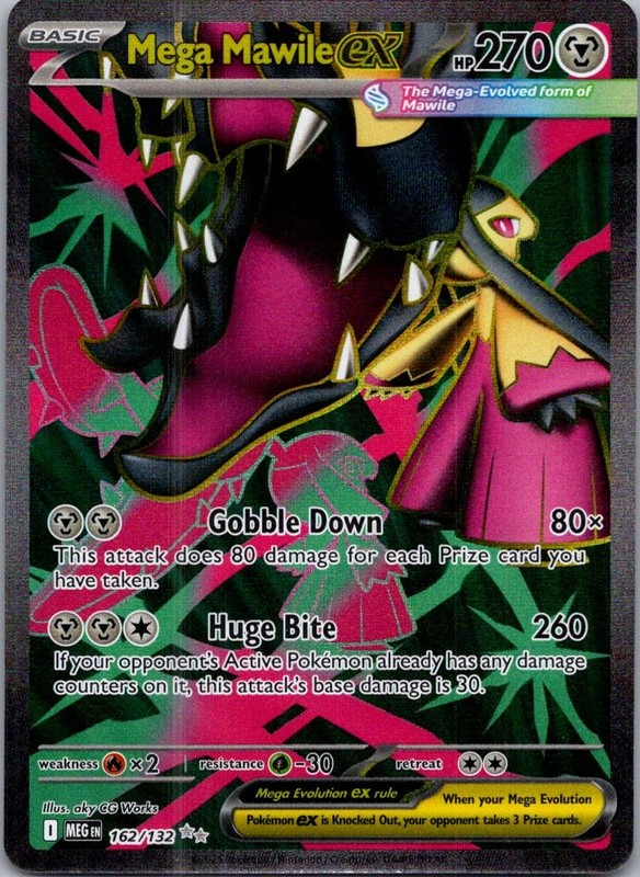 Mega Mawile ex – Holo Ultra Rare ME01: Mega Evolution 162/132 NM