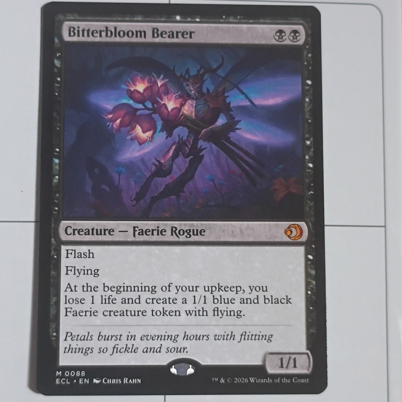 Magic: The Gathering Bitterbloom Bearer Creature Black ECL Card Chris Rahn