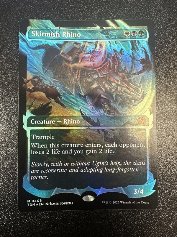 Skirmish Rhino (Showcase) Tarkir: Dragonstorm Foil 0408 NM JL