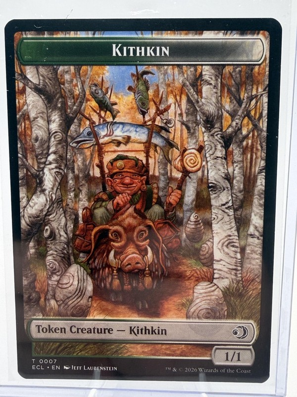 Magic Lorwyn Eclipsed Kithkin // Treasure Double-Sided Token Card Token #7 // 10