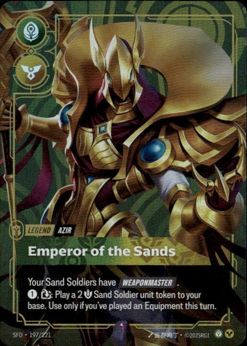 Azir – Emperor of the Sands Rare SFD Spiritforged 197/221