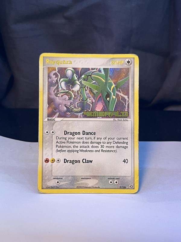 2005 Pokemon Ex Emerald #9 Rayquaza Reverse Foil ENG