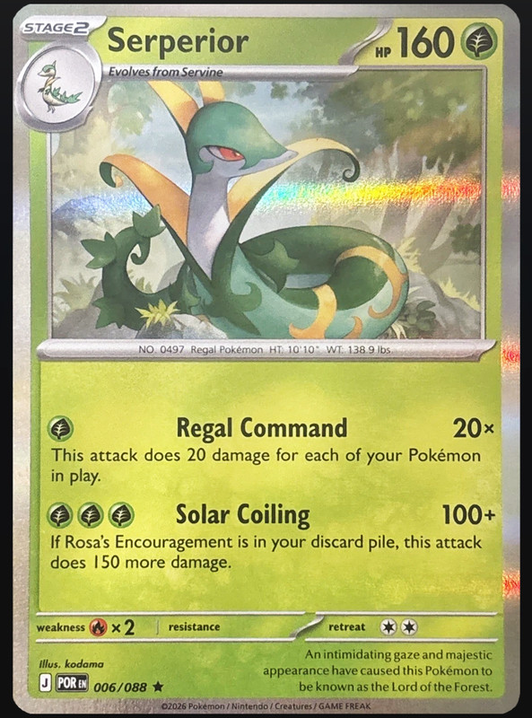 Pokemon Serperior POR 006/088 Holo Near Mint English