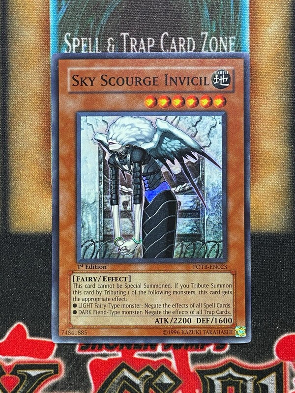 Yugioh Sky Scourge Invicil FOTB-EN023 Super Rare 1st Ed NM
