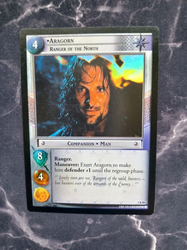 Decipher LotR Lord of the Rings Aragorn Ranger of the North FOIL 1R89