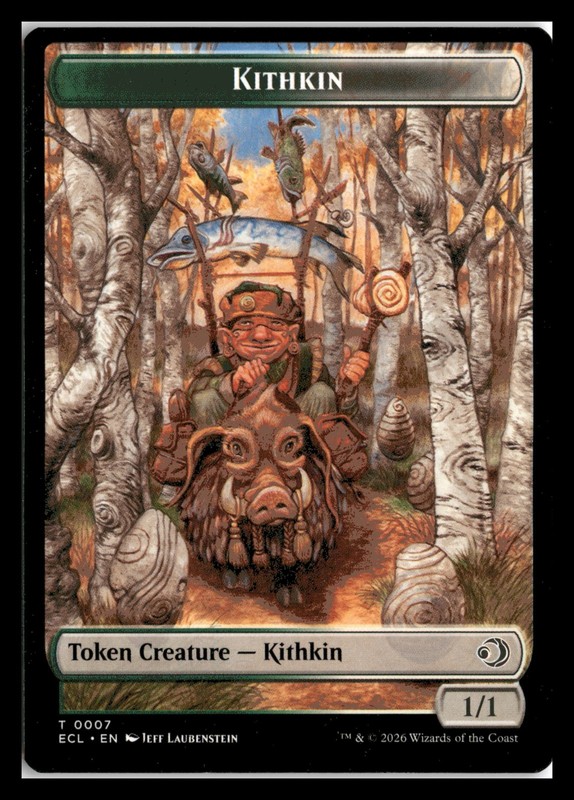 Lorwyn Eclipsed #7 // 10 Kithkin // Treasure Double-Sided Token